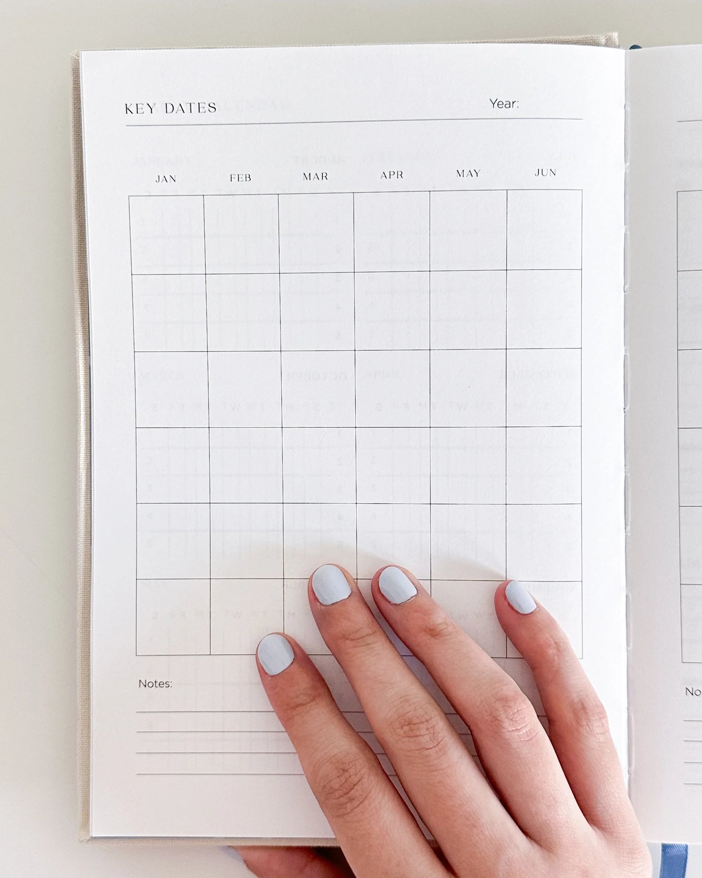 Bloo Garden Embroidered 2026 Yearly Planner - Undated