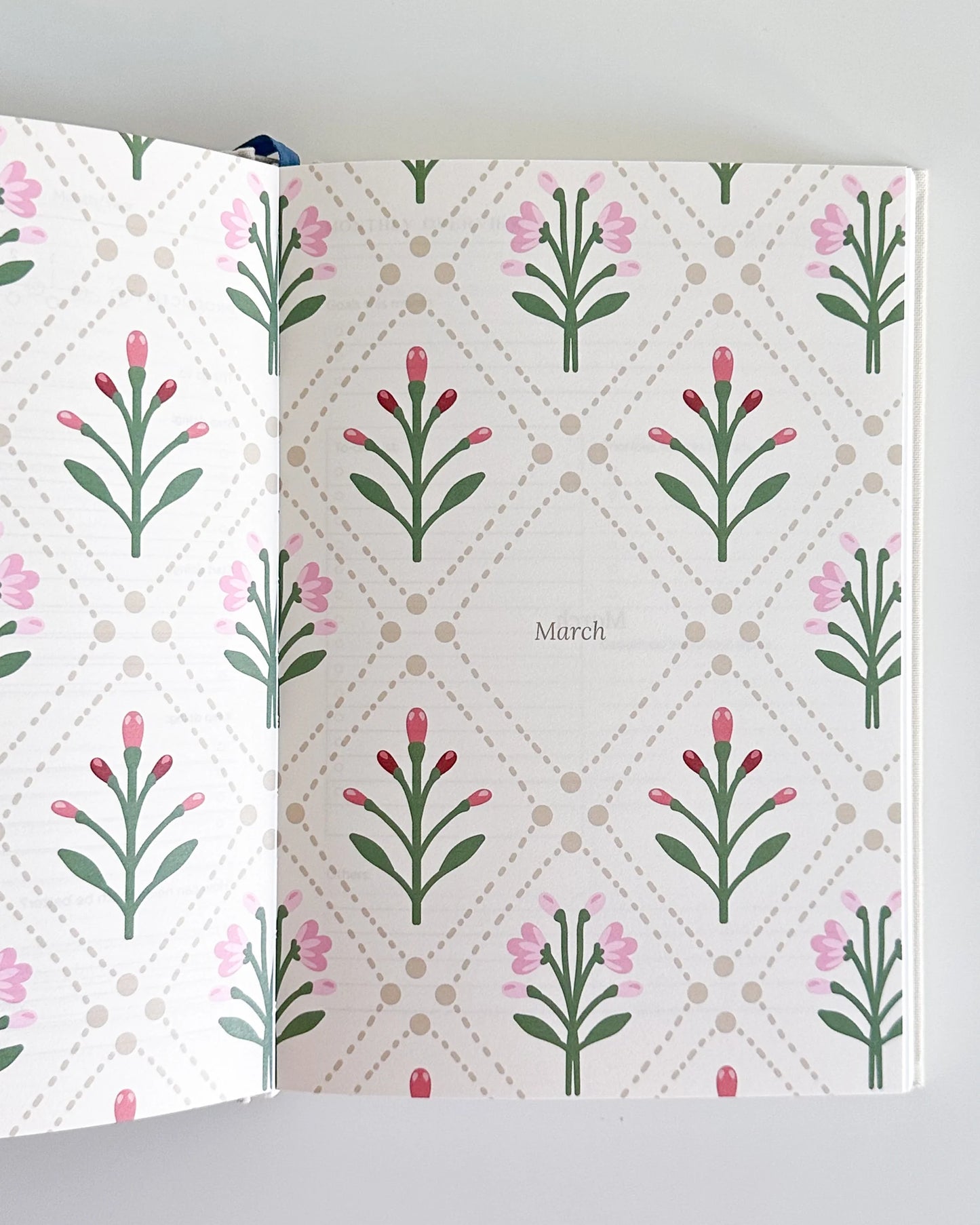 Rosy Garden Embroidered 2026 Yearly Planner - Undated