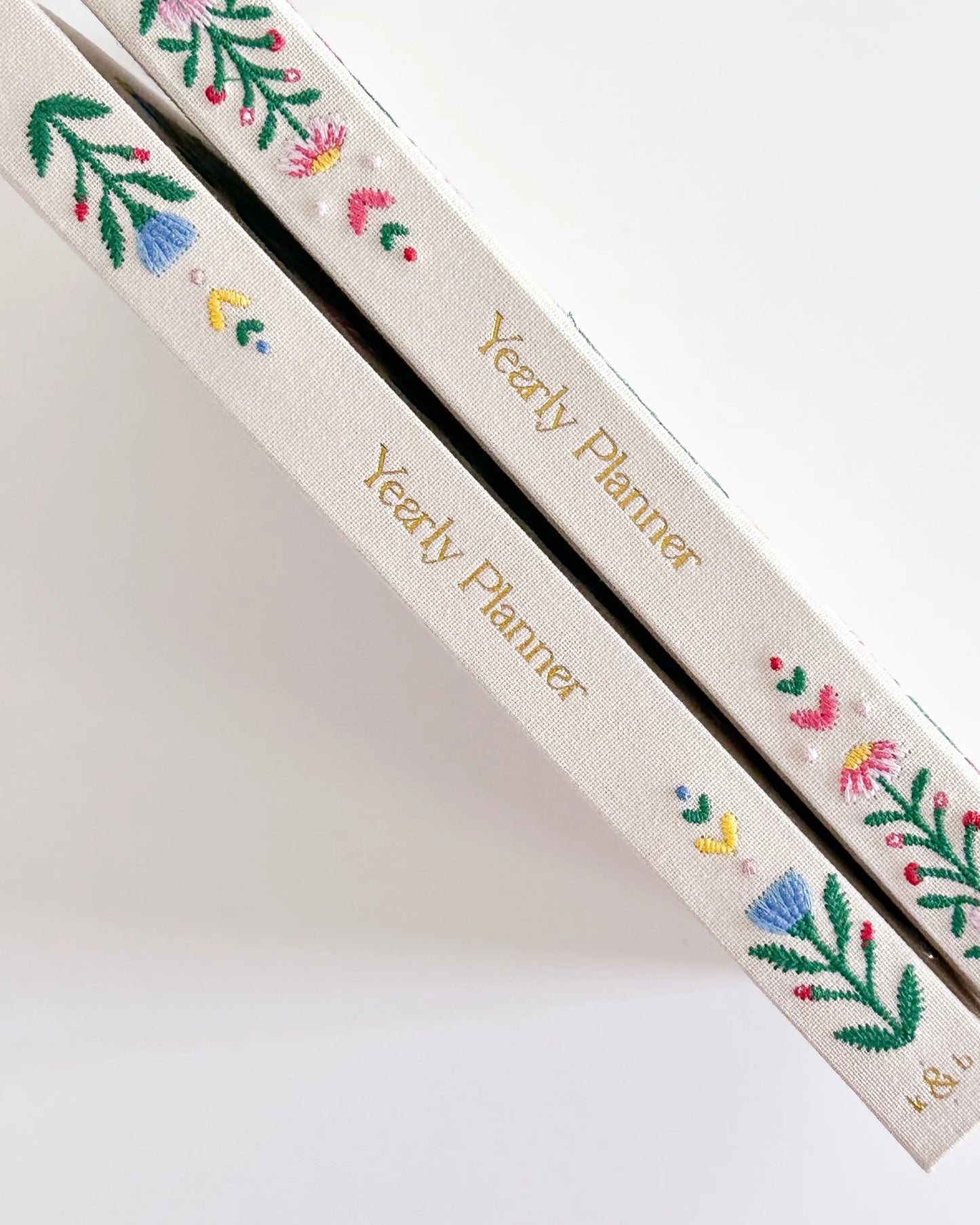 Rosy Garden Embroidered 2026 Yearly Planner - Undated